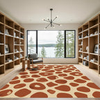 Brown Beige Giraffe Spots Rug