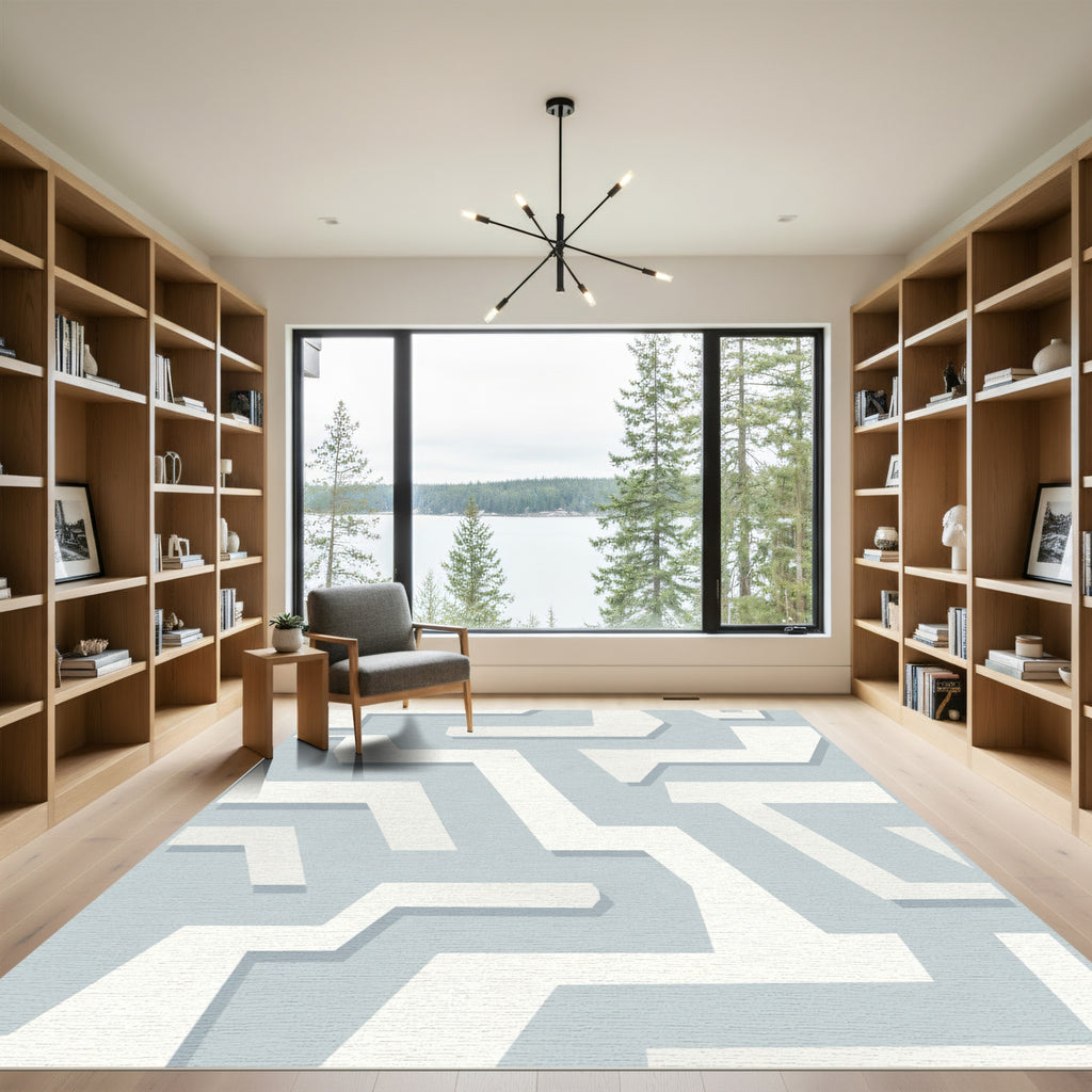 Modern Geometric Abstract Forms Rug