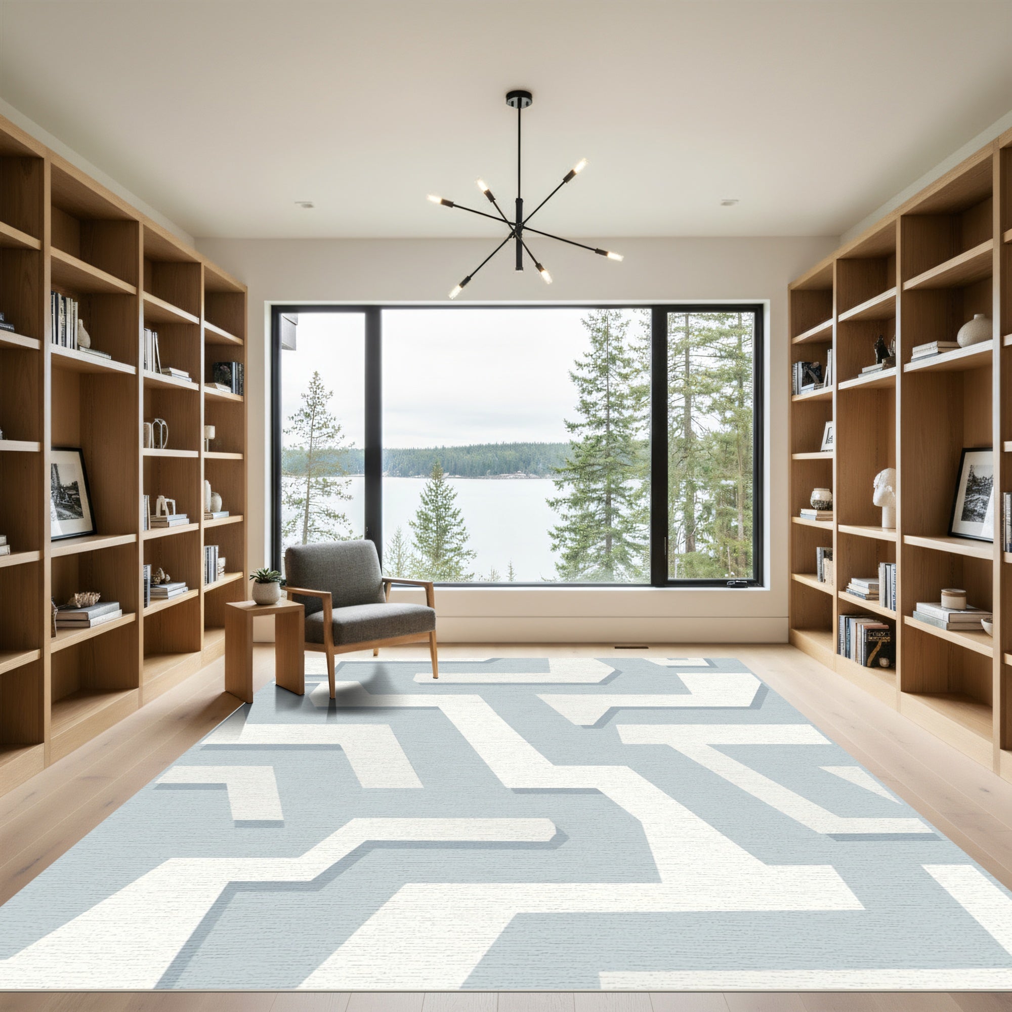 Modern Geometric Abstract Forms Rug