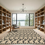 Black Tangle Contemporary All-Over Rug