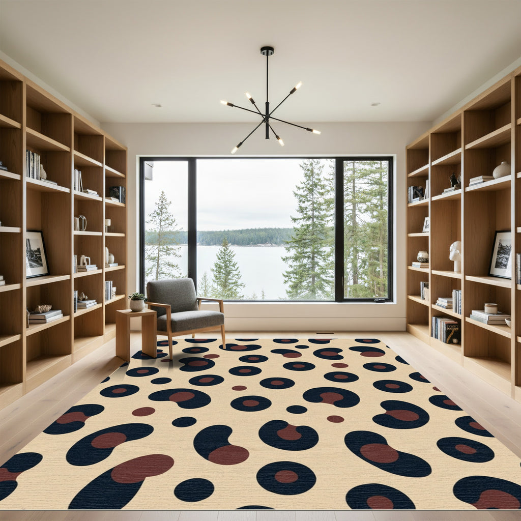 Taupe Leopard Spot Arrangement Rug