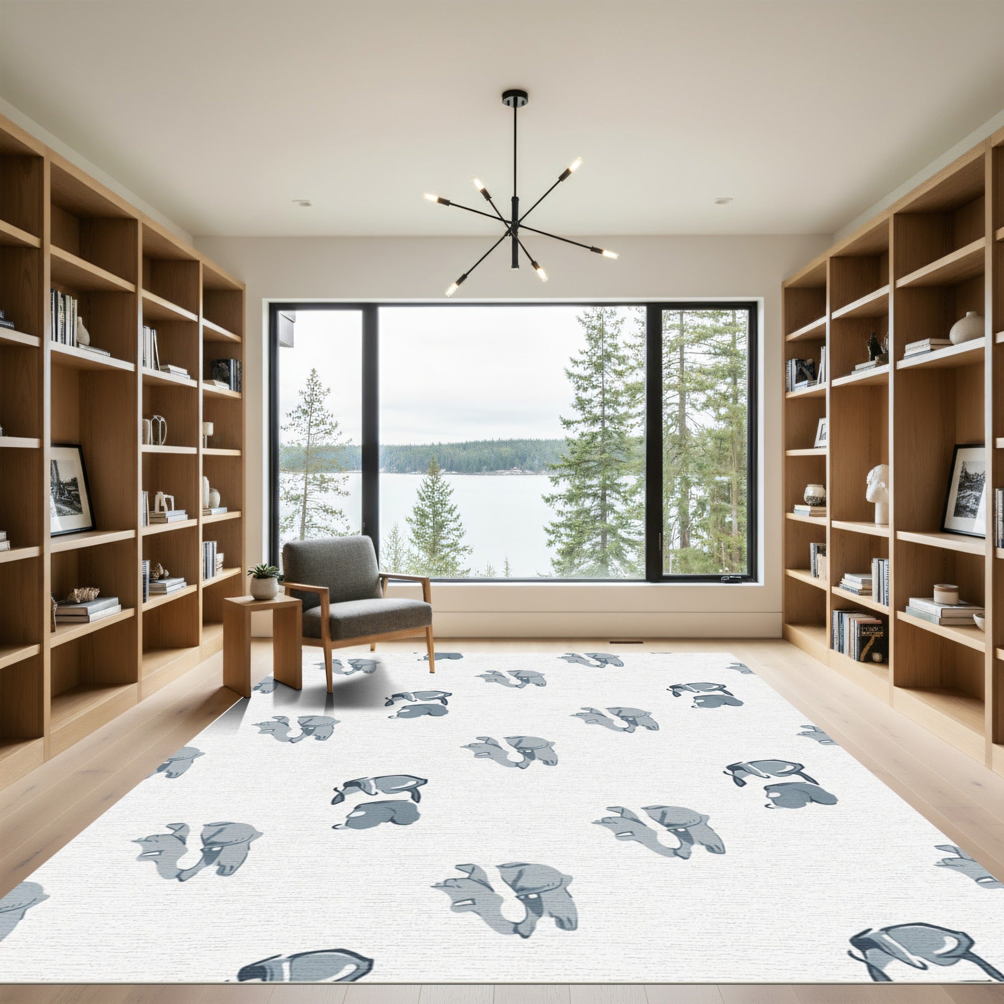 Gray Elephant Childrens Repeat Rug