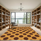 Amber Brown Polka Dot Rug
