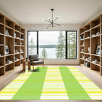 Lime Green Yellow Plaid Stripes Rug