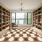 Earthy Floral Vine Abstract Rug