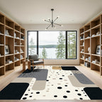 Abstract Organic Shapes Polka Dot Rug