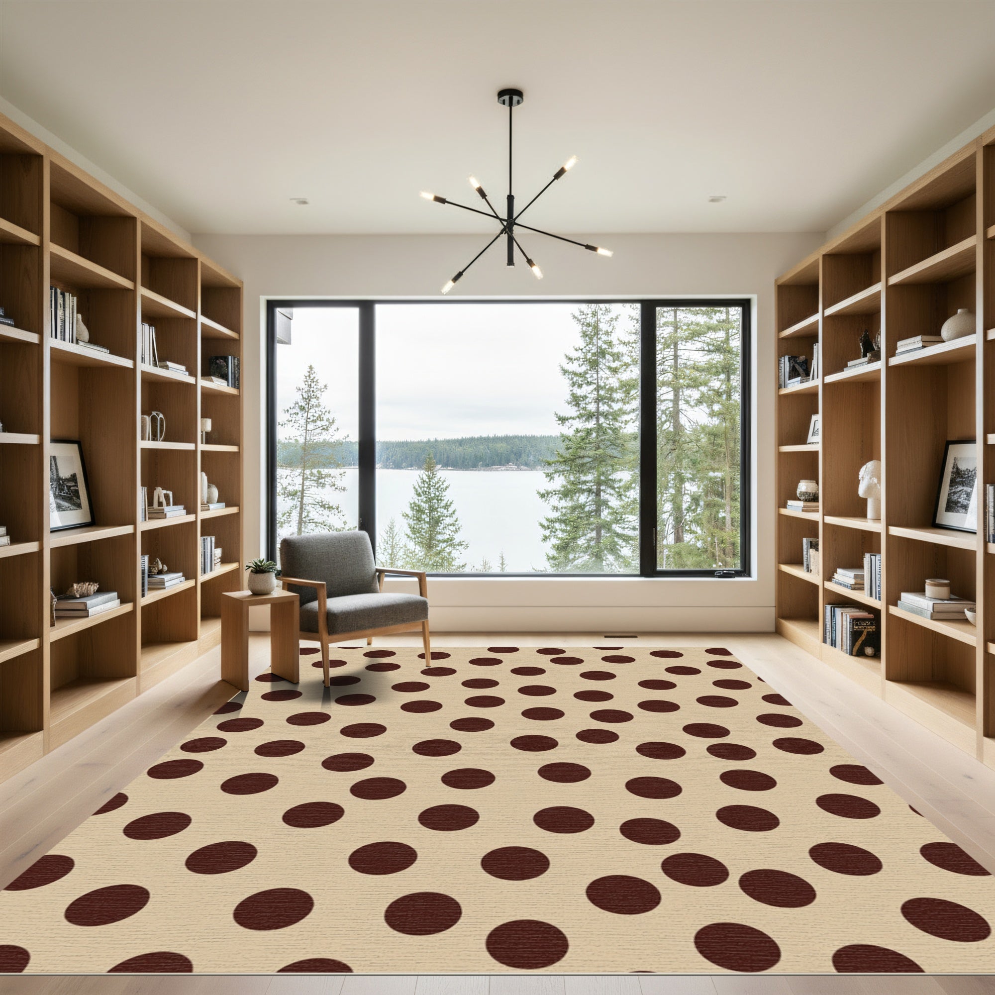 Chocolate Polka Dot Backdrop Rug