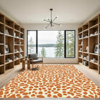 Ginger Splotch Leopard Texture Rug