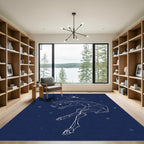 Celestial Geometric Animal Constellation Rug