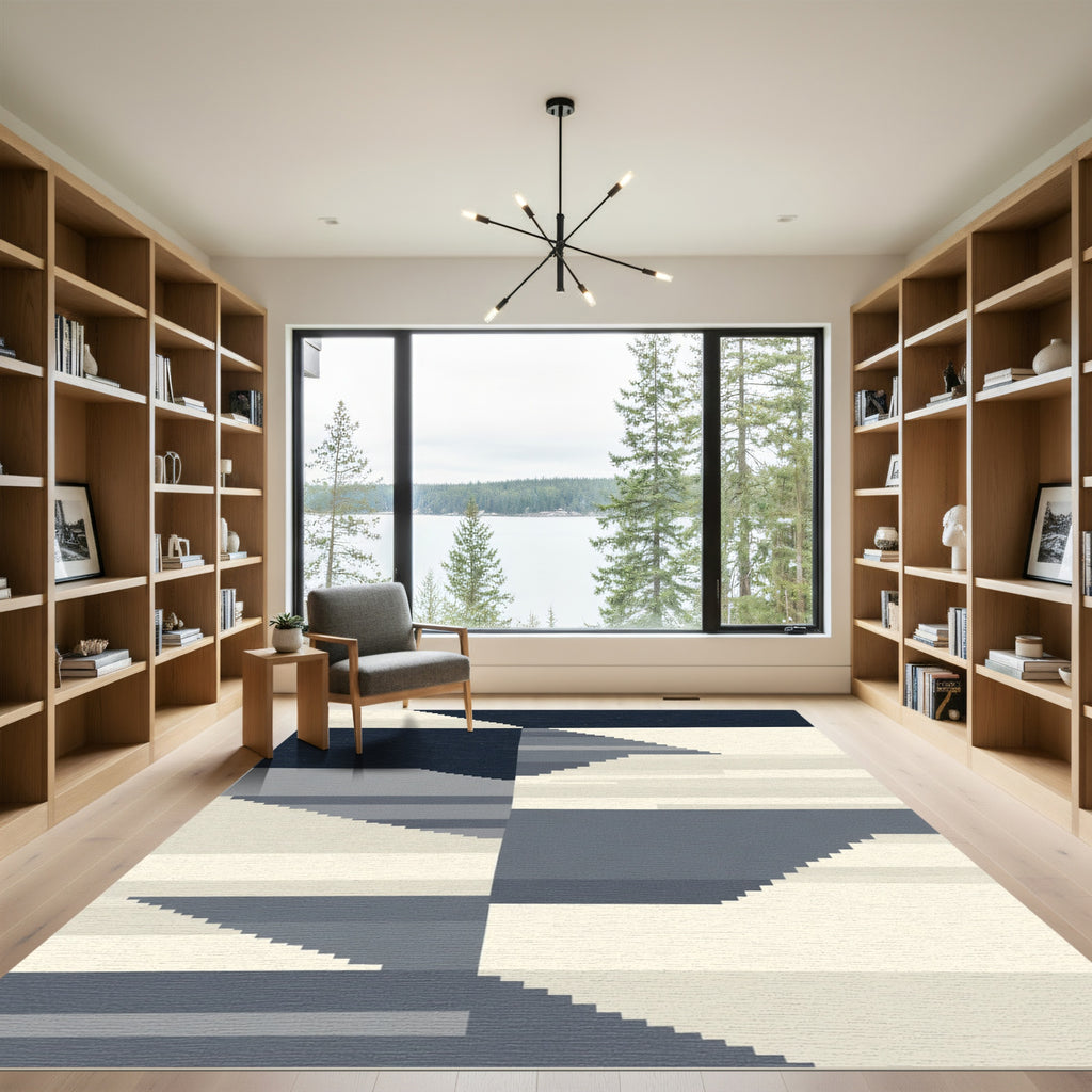 Monochromatic Pixelated Landscape Rug