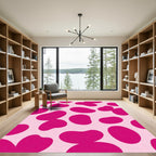 Funky Hot Pink Blob Rug