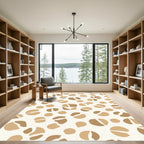 Earthy Tone Abstract Circles Rug
