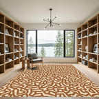 Abstract Terracotta Organic Weave Rug