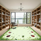 Whimsical Garden Bugs and Butterfly Rug