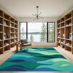 Deep Ocean Wave Landscape Rug