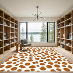 Terra Cotta Spatter Organic Shapes Rug