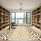 Brown Tan Spotted Gradient Rug