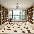 Brown Polka Dot Scatter Rug
