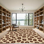 Brown Taupe Spotted Organic Forms Rug