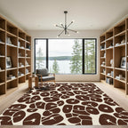 Brown Organic Pod Cluster Rug