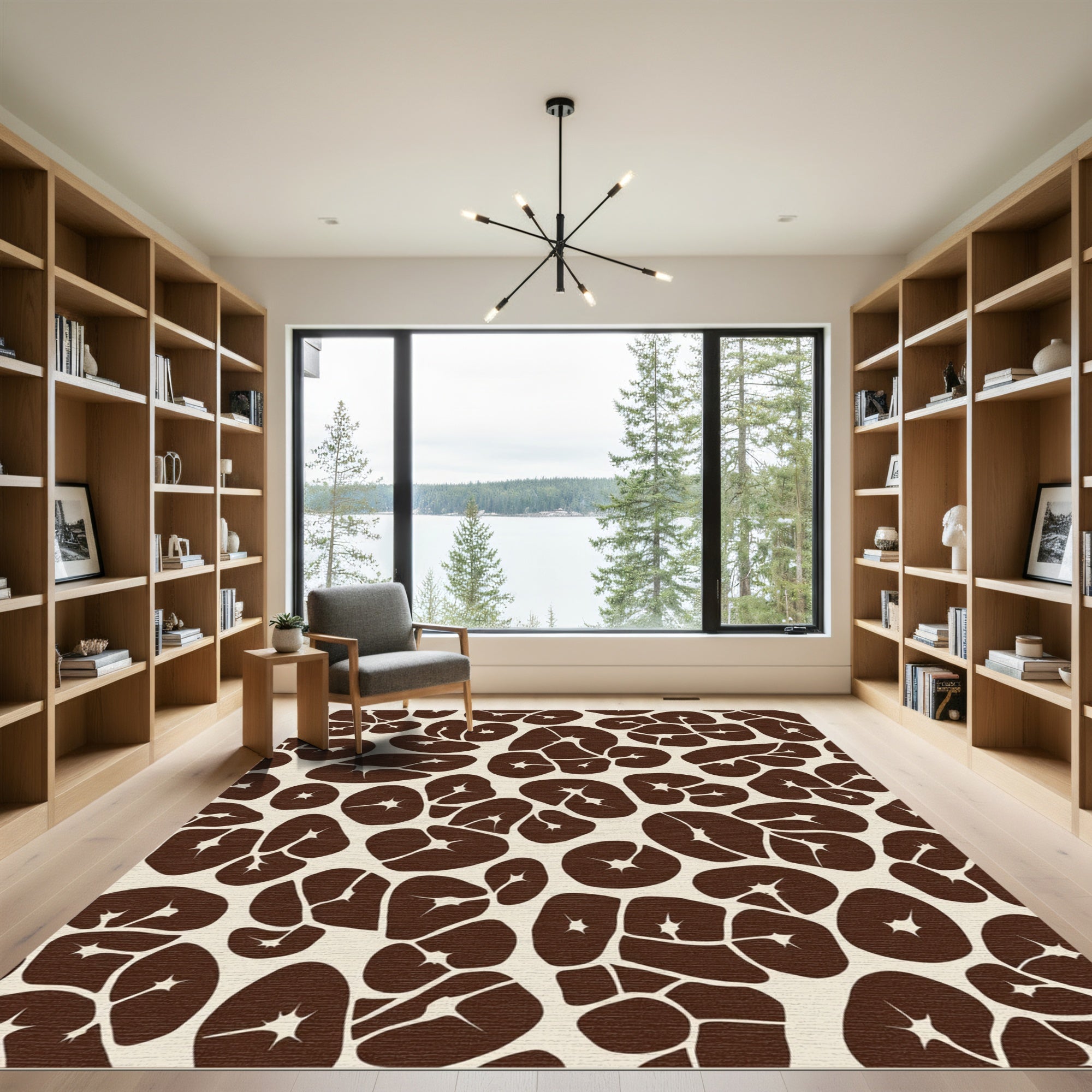 Brown Organic Pod Cluster Rug