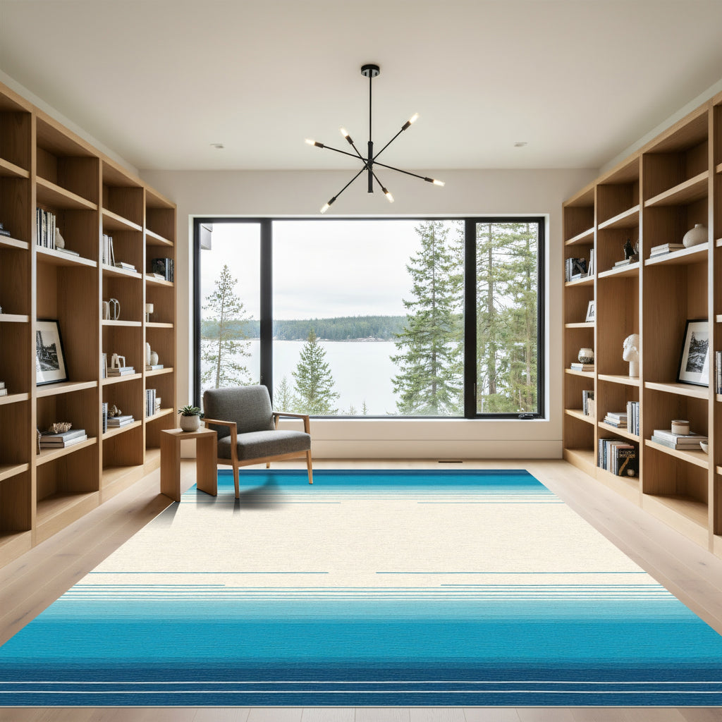 Oceanic Stripe Gradient Rug