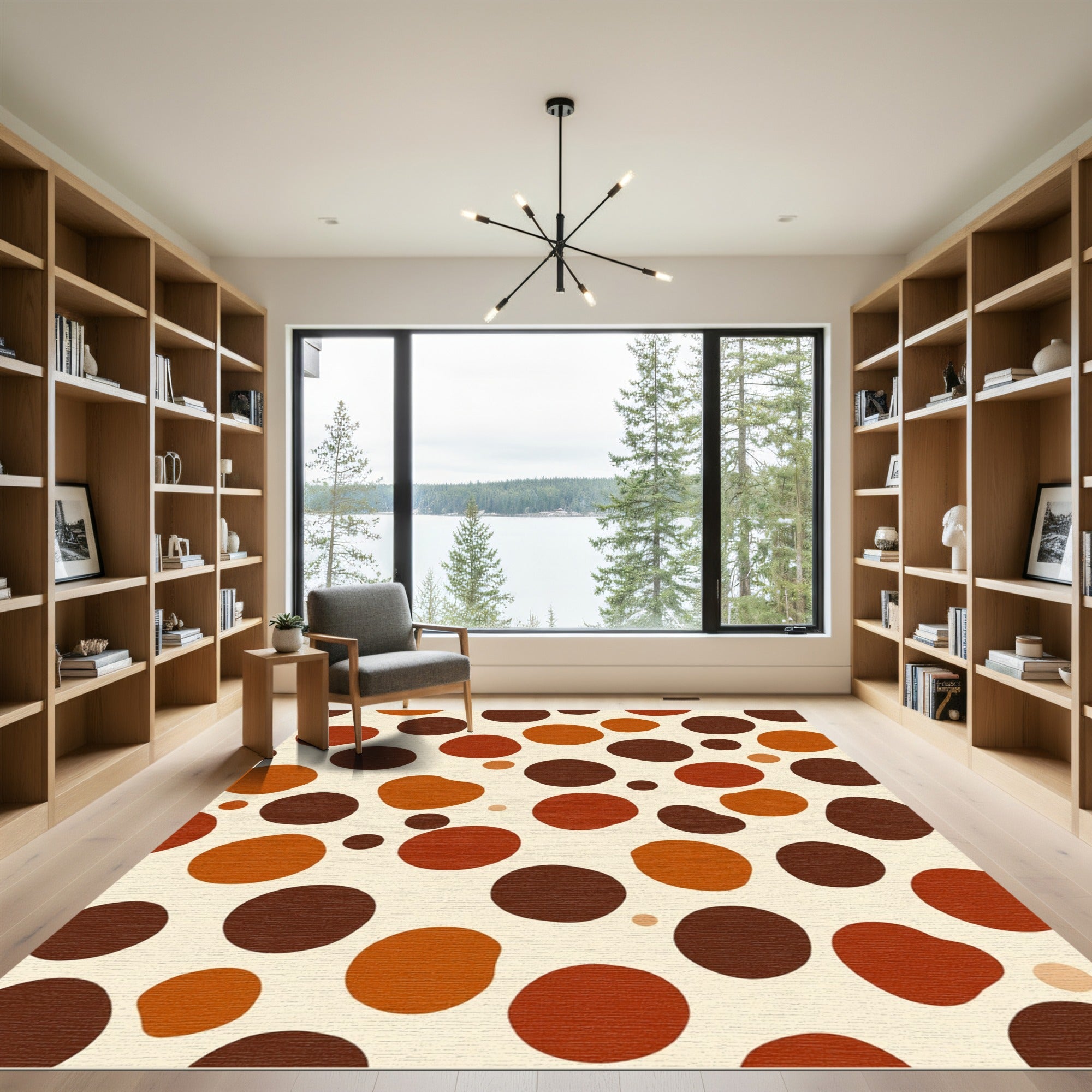 Autumn Palette Irregular Polka Dot Rug