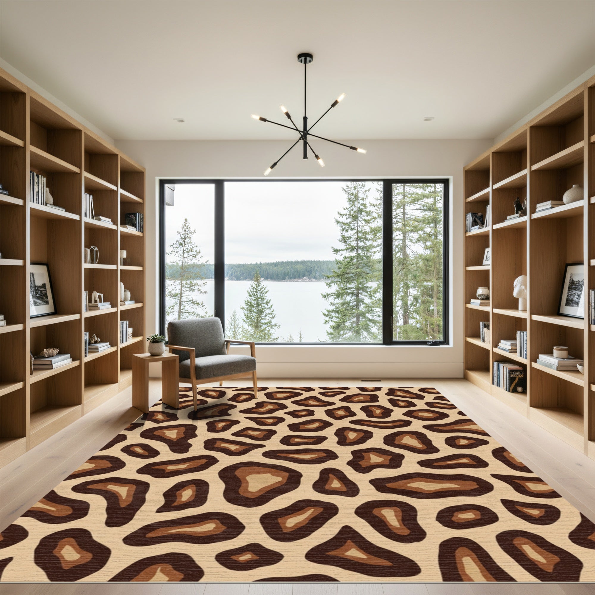 Warm Animal Spots Organic Form Rug
