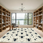 Dark Insect Hexagonal Geometric Background Rug