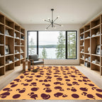 Burgundy Spot Scatter Pattern Rug