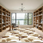 Earthy Brown Organic Tree Branches Rug