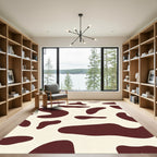 Brown Cream Irregular Spots Rug