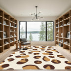 Taupe Abstract Animal Spots Rug