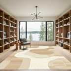 Abstract Cream Terra Organic Lines Rug