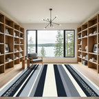 Modern Geometric Vertical Stripe Rug