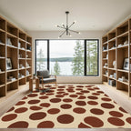 Earthy Polka Dot Cluster Rug