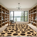 Tan Brown Animal Spots Rug