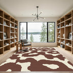 Earthy Brown Organic Spots Rug