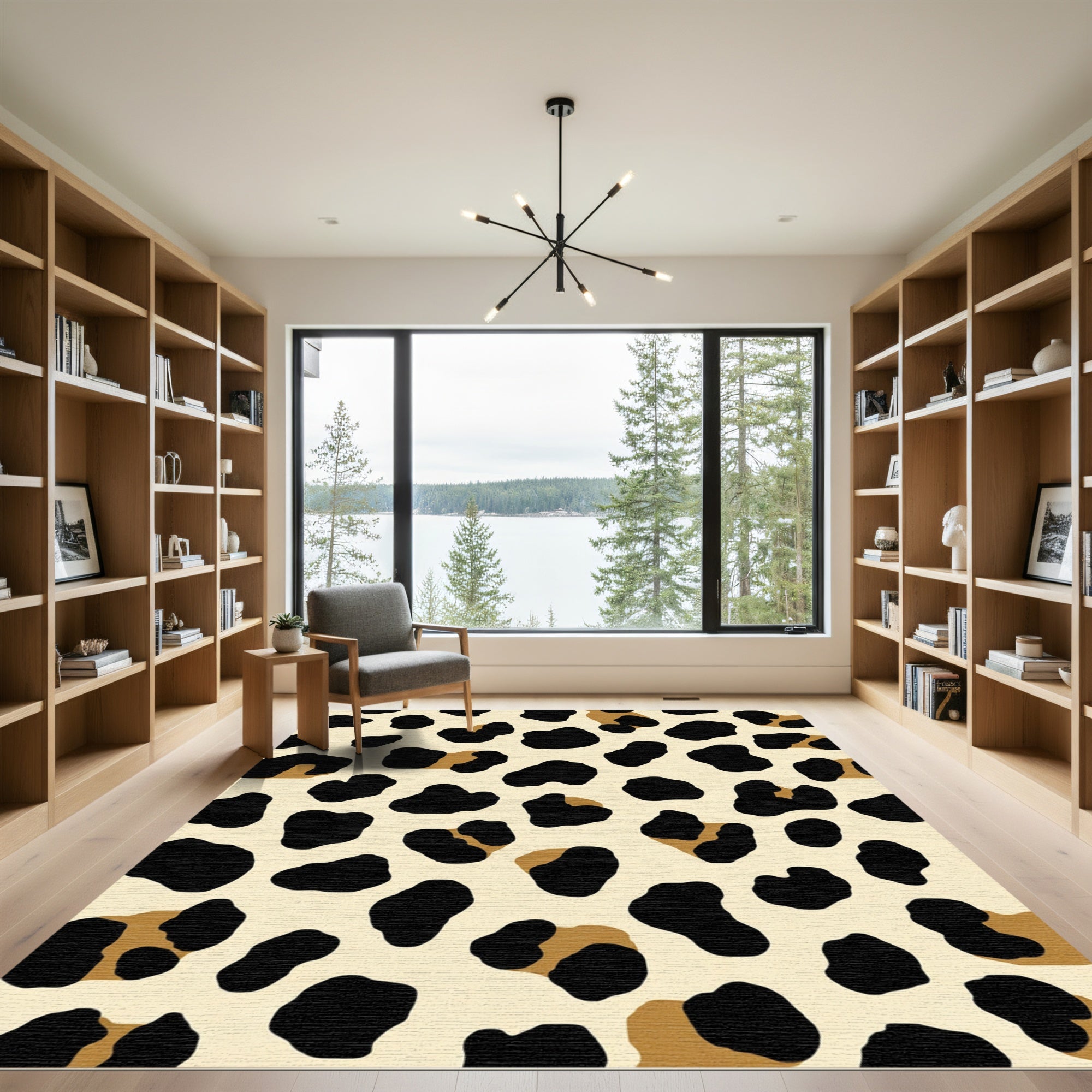Bold Leopard Print Spots Rug
