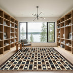 Geometric Diamond Brown Multi-Color Rug