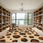 Brown Black Animal Print Spots Rug