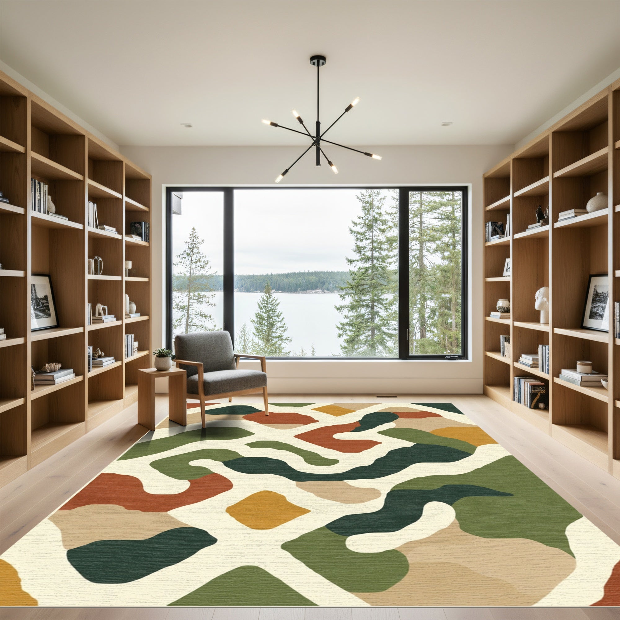Organic Abstract Earthy Tones Rug