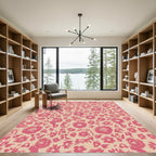 Pink Floral Whimsical Bloom Rug