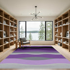 Amethyst Gray Gradient Wave Rug