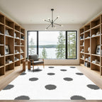 Gray Splattered Dot Scatter Rug