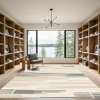 Neutral Linen Stripe Rug