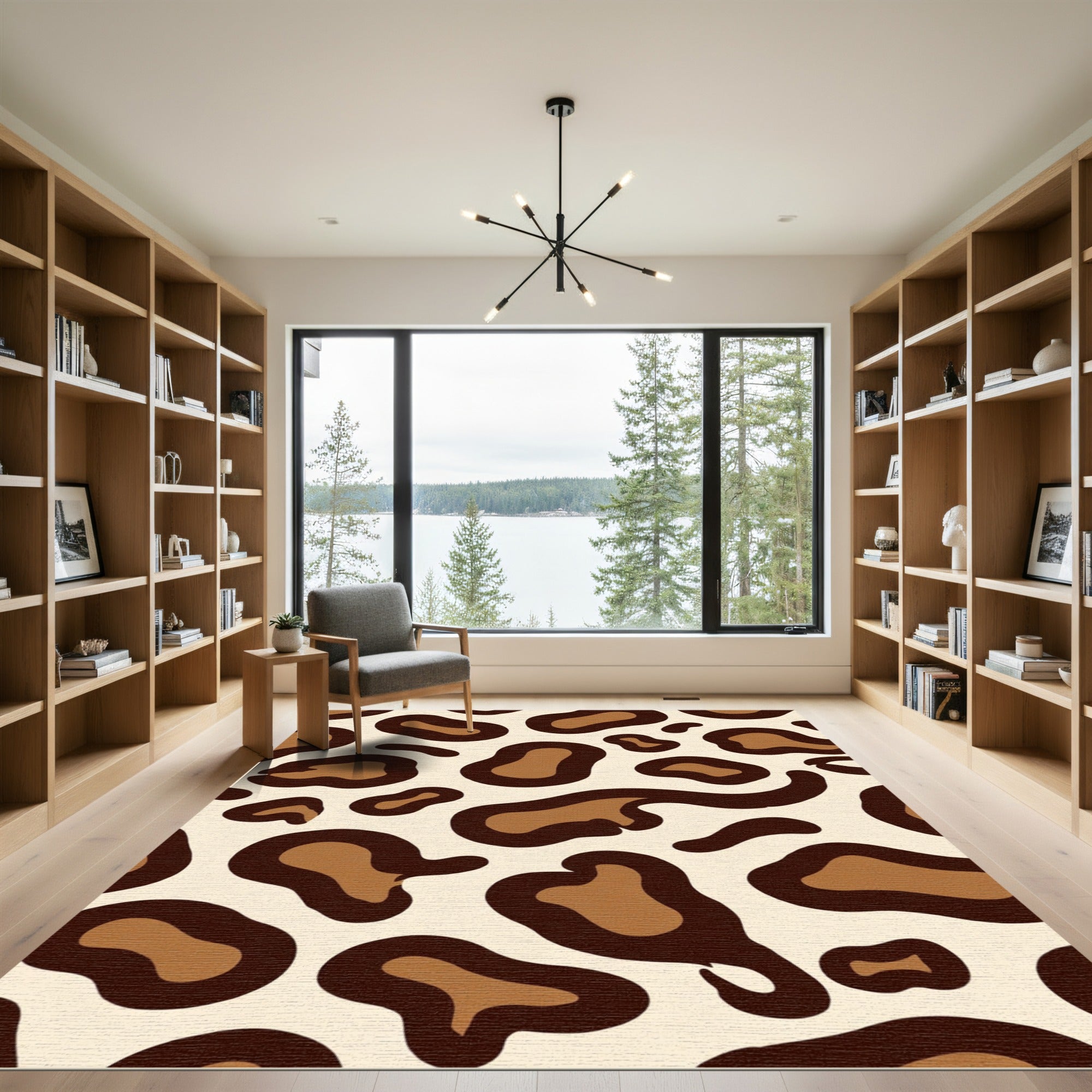 Bold Brown Animal Spot Rug