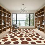 Crimson Abstract Organic Blossom Rug