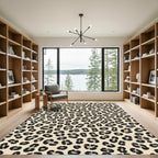 Classic Beige Leopard Spot Rug