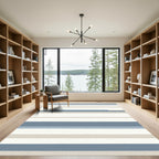 Coastal Striped Horizontal Lines Rug